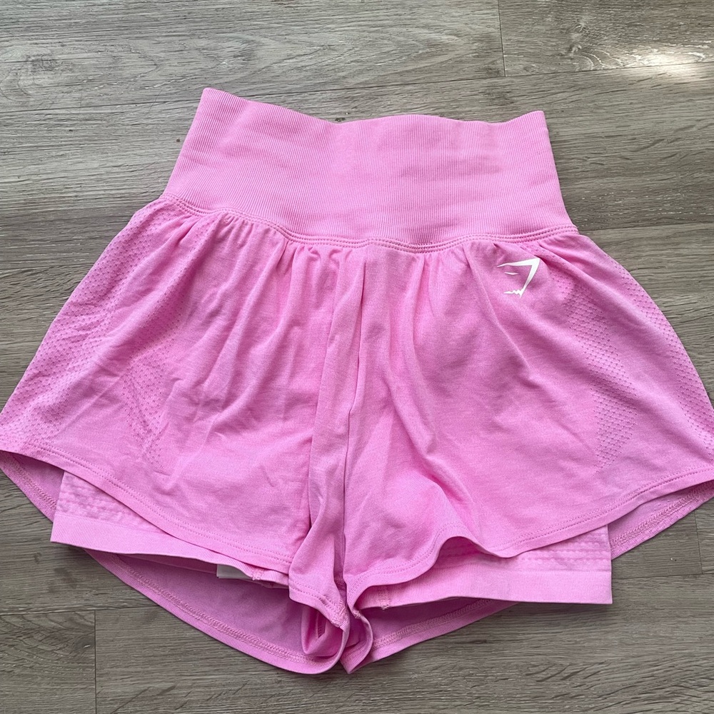 Pink Gymshark shorts